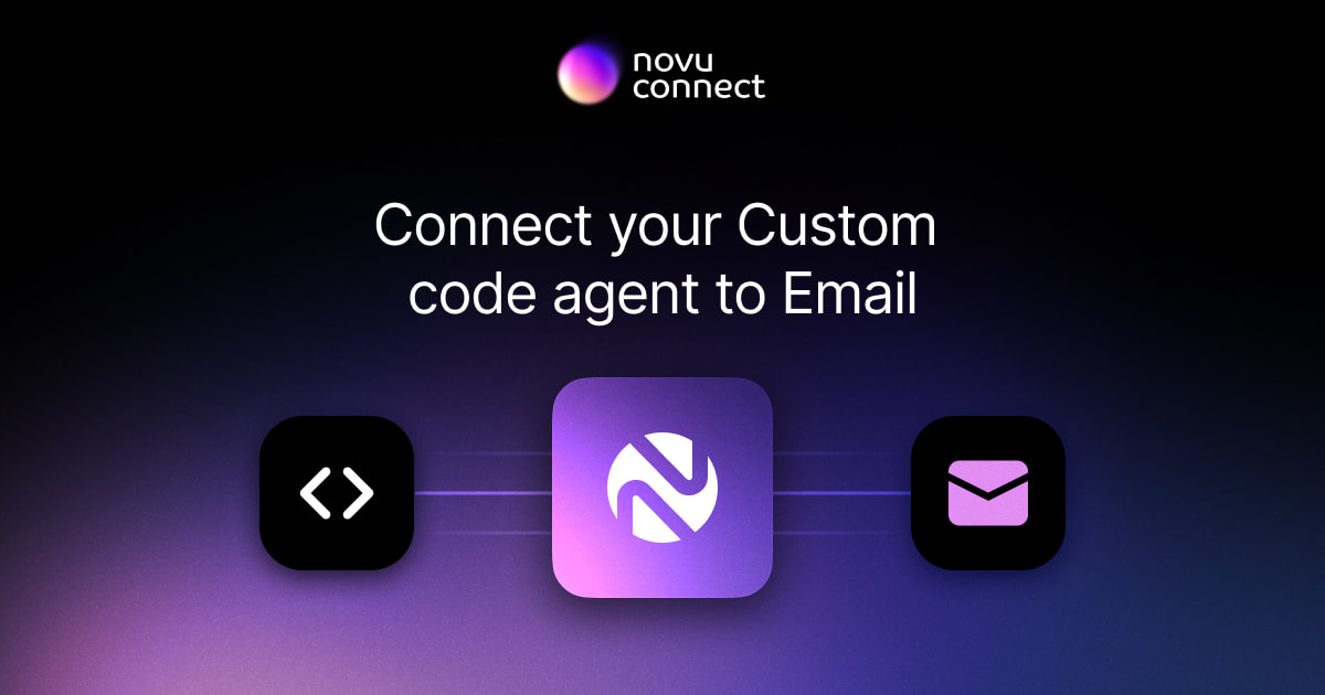 Connect your Custom code agent to Email with Novu Connect